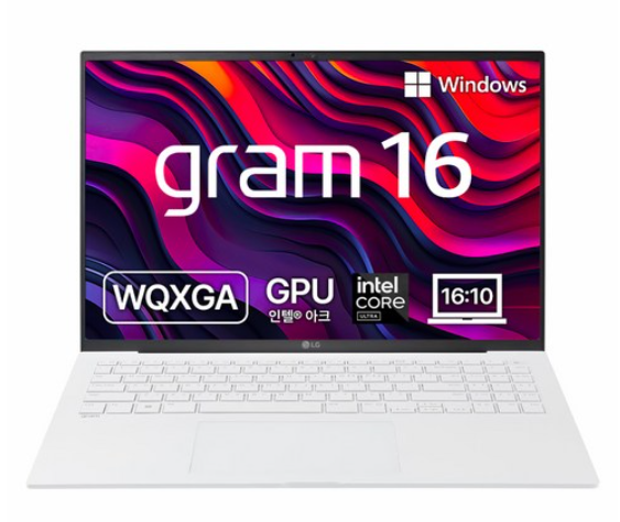 LG전자 2025 그램 16 코어Ultra5스노우 화이트 · 16Z90S-GA5VK · 256GB · 16GB · WIN11 Home