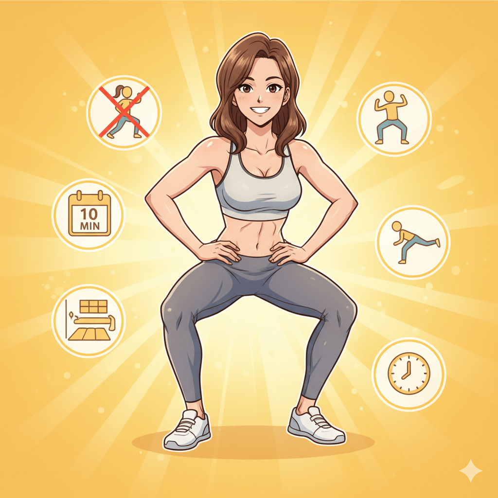 하루 10분, 층간소음 없이 하는 전신 홈트레이닝